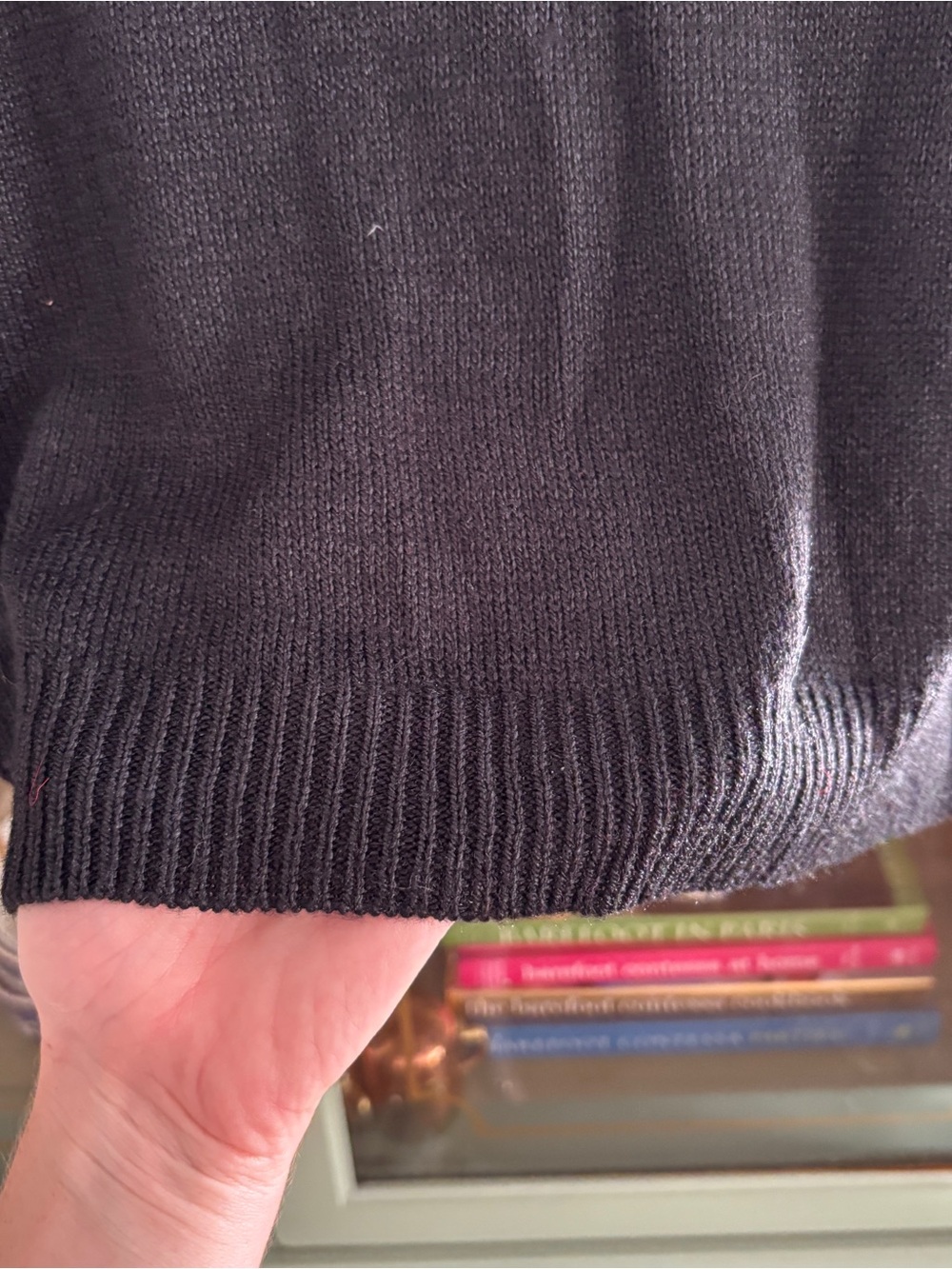 Lauren Ralph Lauren 100% Silk V Neck Black Sweater - Picture 5 of 5